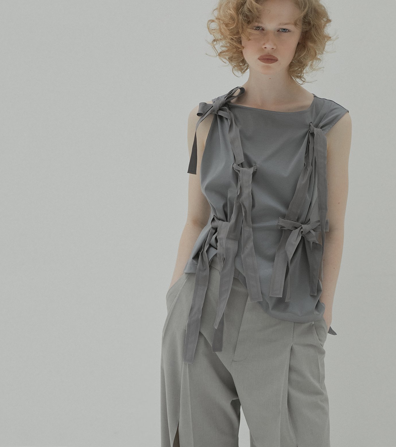 【ルシェル ブルー/LE CIEL BLEU】のタンクwボウ / Tank w/Bows 人気、トレンドファッション・服の通販 founy(ファニー) 　ファッション　Fashion　レディースファッション　WOMEN　シェイプ　Shape　ジャージー　Jersey　タンク　Tank　リボン　Ribbon　 other-1|ID: prp329100004541013 ipo3291000000032084199