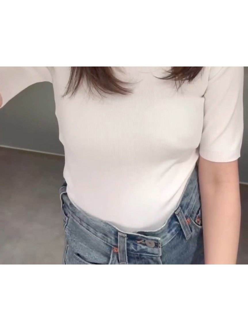 【スナイデル/SNIDEL】の【WEB限定】ワンポイントニットトップス 人気、トレンドファッション・服の通販 founy(ファニー) 　ファッション　Fashion　レディースファッション　Fashion for Women　トップス・カットソー　Cut & Sew Tops　ニット　Knit Tops & Sweaters　インナー　Innerwear　コンパクト　Compact, Small Size　ストーン　Stone, Gem-Like　スペシャル　Special, Limited Edition　センター　Center, Center Line　ハイネック　High Neck, Mock Neck　フィット　Fit, Slim Fit　ボーダー　Border, Stripe　ワンポイント　One Point, Statement Accent　 other-1|ID: prp329100004541029 ipo3291000000033389824