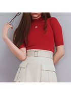 【スナイデル/SNIDEL】の【WEB限定】ワンポイントニットトップス 人気、トレンドファッション・服の通販 founy(ファニー) ファッション Fashion レディースファッション Fashion for Women トップス・カットソー Cut & Sew Tops ニット Knit Tops & Sweaters インナー Innerwear コンパクト Compact, Small Size ストーン Stone, Gem-Like スペシャル Special, Limited Edition センター Center, Center Line ハイネック High Neck, Mock Neck フィット Fit, Slim Fit ボーダー Border, Stripe ワンポイント One Point, Statement Accent thumbnail RED[046]|ID: prp329100004541029 ipo3291000000033389831
