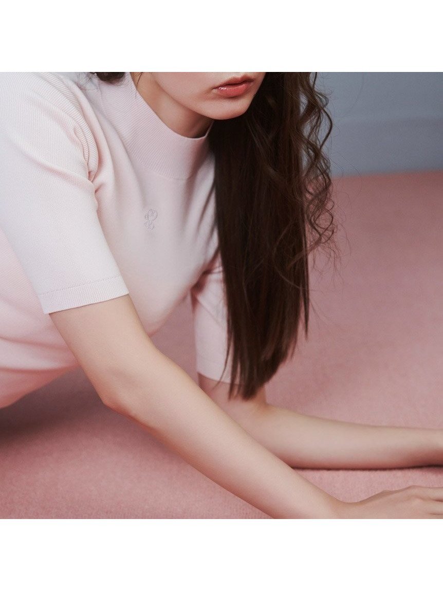 【スナイデル/SNIDEL】の【WEB限定】ワンポイントニットトップス インテリア・キッズ・メンズ・レディースファッション・服の通販 founy(ファニー) 　ファッション　Fashion　レディースファッション　Fashion for Women　トップス・カットソー　Cut & Sew Tops　ニット　Knit Tops & Sweaters　インナー　Innerwear　コンパクト　Compact, Small Size　ストーン　Stone, Gem-Like　スペシャル　Special, Limited Edition　センター　Center, Center Line　ハイネック　High Neck, Mock Neck　フィット　Fit, Slim Fit　ボーダー　Border, Stripe　ワンポイント　One Point, Statement Accent　LPNK[061]|ID: prp329100004541029 ipo3291000000033389833