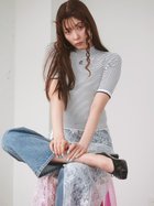 【スナイデル/SNIDEL】の【WEB限定】ワンポイントニットトップス 人気、トレンドファッション・服の通販 founy(ファニー) ファッション Fashion レディースファッション Fashion for Women トップス・カットソー Cut & Sew Tops ニット Knit Tops & Sweaters インナー Innerwear コンパクト Compact, Small Size ストーン Stone, Gem-Like スペシャル Special, Limited Edition センター Center, Center Line ハイネック High Neck, Mock Neck フィット Fit, Slim Fit ボーダー Border, Stripe ワンポイント One Point, Statement Accent thumbnail BORDER[933]|ID: prp329100004541029 ipo3291000000033389835