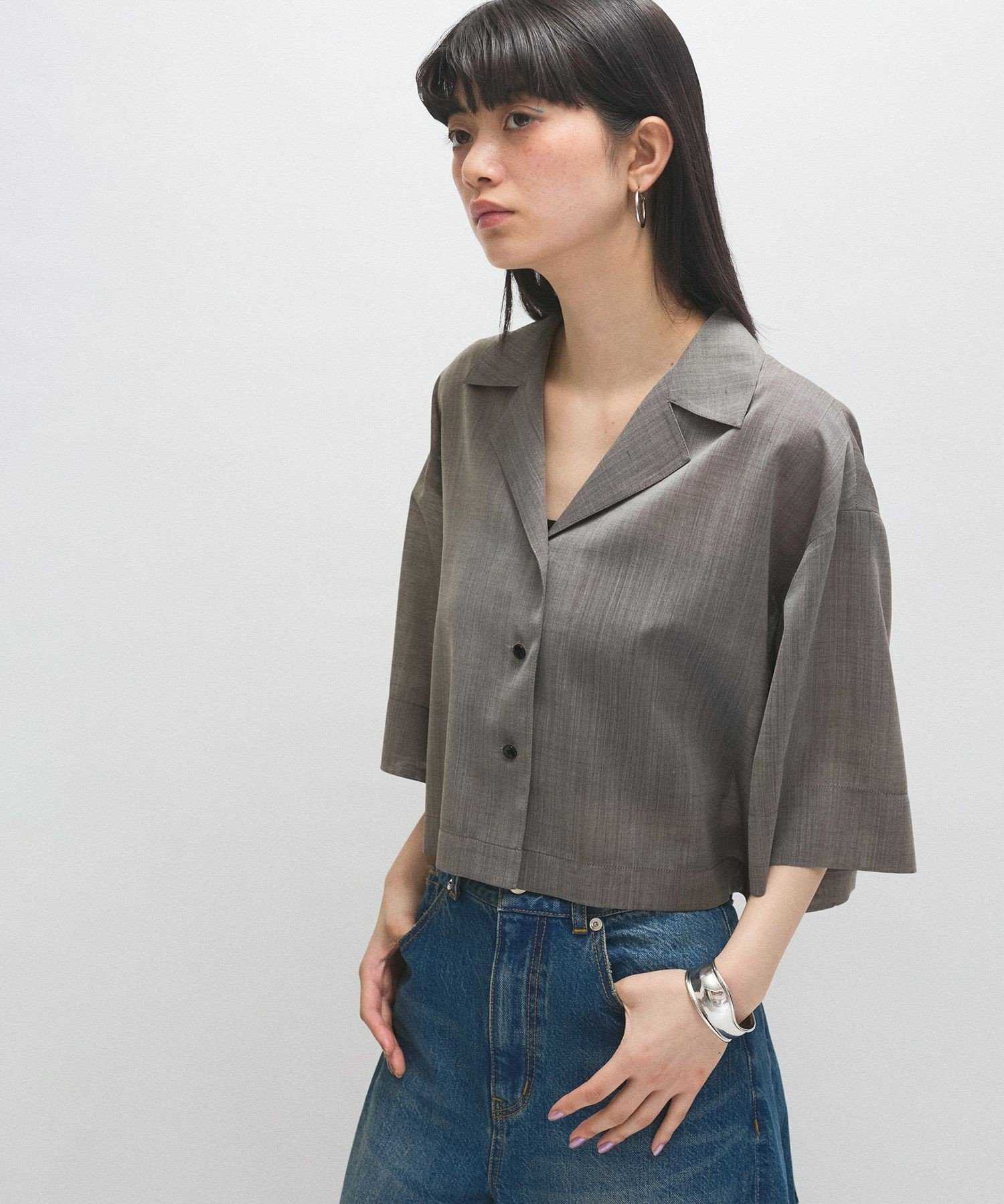 【アダム エ ロペ/ADAM ET ROPE'】の【接触冷感】ショートシャツジャケット 人気、トレンドファッション・服の通販 founy(ファニー) 　ファッション　Fashion　レディースファッション　WOMEN　アウター　Coat Outerwear　ジャケット　Jackets　春　Spring　コンパクト　Compact　サマー　Summer　シアー　Sheer　ショート　Short　ジャケット　Jacket　セットアップ　Set Up　デニム　Denim　ボックス　Box　ポケット　Pocket　羽織　Haori　メランジ　Melange　ワイド　Wide　S/S・春夏　Ss・Spring/Summer　おすすめ　Recommend　夏　Summer　2025年　2025　2025春夏・S/S　Ss,Spring/Summer,2025　 other-1|ID: prp329100004541045 ipo3291000000032084359