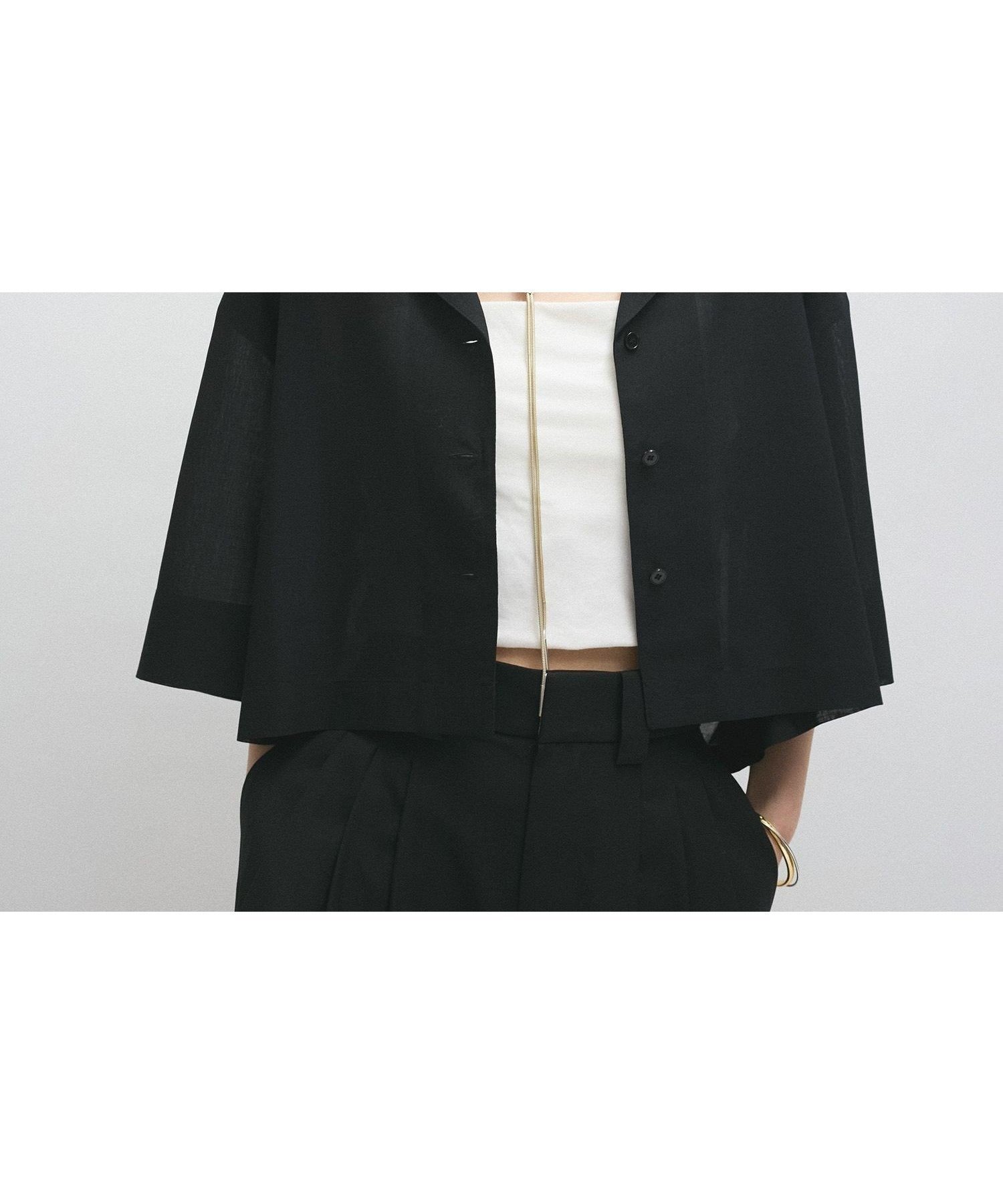 【アダム エ ロペ/ADAM ET ROPE'】の【接触冷感】ショートシャツジャケット インテリア・キッズ・メンズ・レディースファッション・服の通販 founy(ファニー) 　ファッション　Fashion　レディースファッション　WOMEN　アウター　Coat Outerwear　ジャケット　Jackets　春　Spring　コンパクト　Compact　サマー　Summer　シアー　Sheer　ショート　Short　ジャケット　Jacket　セットアップ　Set Up　デニム　Denim　ボックス　Box　ポケット　Pocket　羽織　Haori　メランジ　Melange　ワイド　Wide　S/S・春夏　Ss・Spring/Summer　おすすめ　Recommend　夏　Summer　2025年　2025　2025春夏・S/S　Ss,Spring/Summer,2025　ブラック(01)|ID: prp329100004541045 ipo3291000000032084363