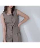 【ナチュラル ビューティー ベーシック/NATURAL BEAUTY BASIC】のリネンライクツイルシリーズ ベスト モカ|ID: prp329100004541053 ipo3291000000032660694