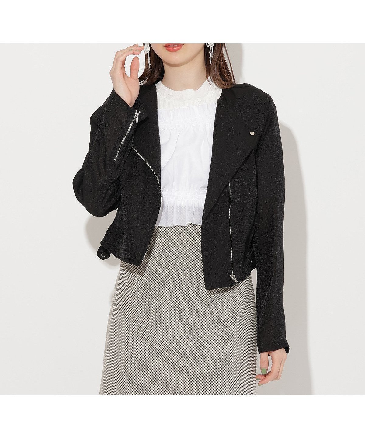 【ウィルセレクション/WILLSELECTION】のシアーライダースジャケット インテリア・キッズ・メンズ・レディースファッション・服の通販 founy(ファニー) 　ファッション　Fashion　レディースファッション　WOMEN　アウター　Coat Outerwear　ジャケット　Jackets　ライダース　Riders Jacket　おすすめ　Recommend　コンパクト　Compact　シアー　Sheer　シンプル　Simple　ダウン　Down　フェミニン　Feminine　ライダースジャケット　Riders Jacket　エレガント 上品　Elegant　夏　Summer　春　Spring　S/S・春夏　Ss・Spring/Summer　軽量　Lightweight　ブラック|ID: prp329100004541056 ipo3291000000032391433