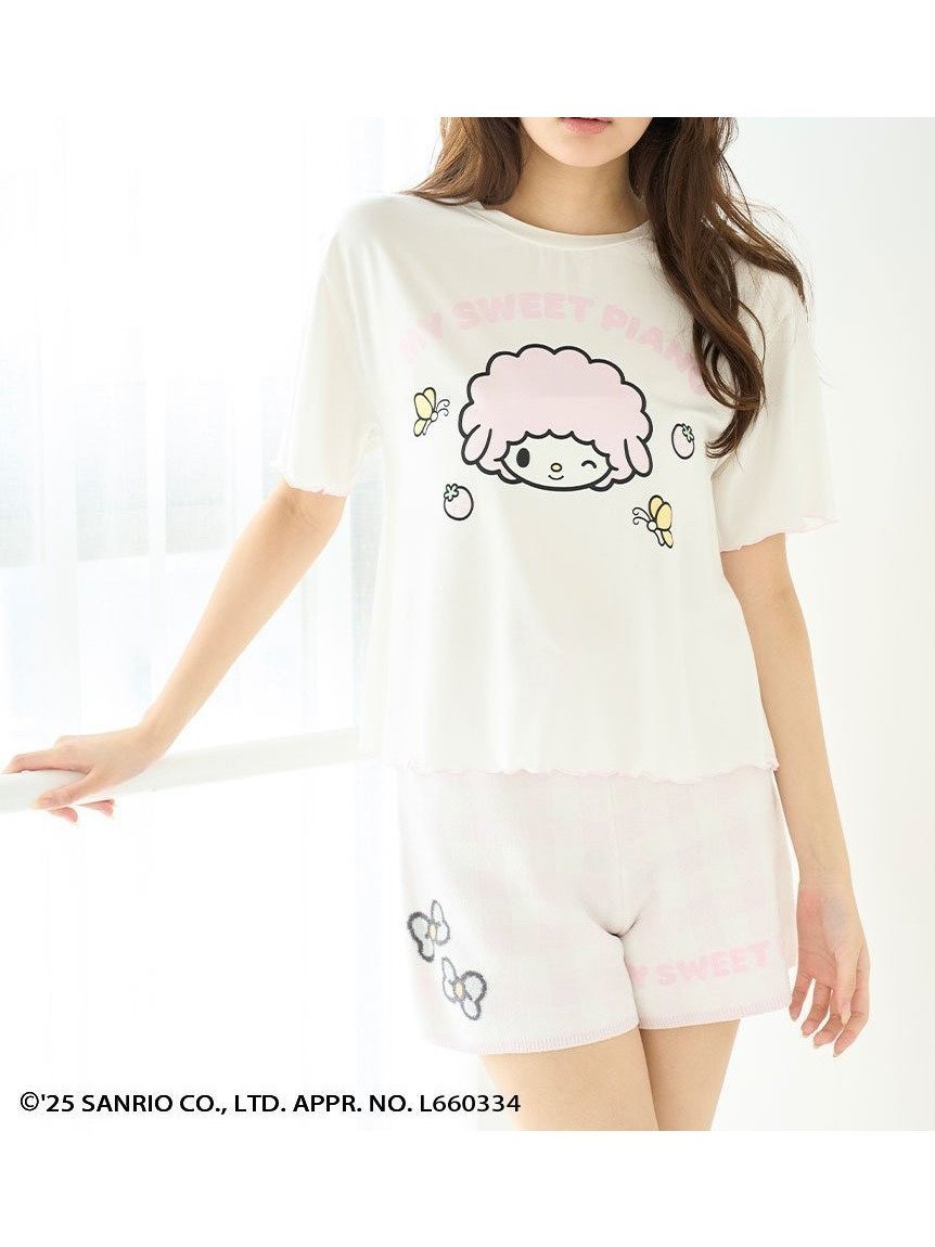 【スナイデル ホーム/SNIDEL HOME】の【MY MELODY】ニットショートパンツ インテリア・キッズ・メンズ・レディースファッション・服の通販 founy(ファニー) 　ファッション　Fashion　レディースファッション　Fashion for Women　パンツ　Pants & Trousers　ショートパンツ・ハーフパンツ　High-Waisted & Relaxed Shorts　カーディガン　Cardigan, Knitwear　キャラクター　Character, Licensed Characters　ギンガム　Gingham, Gingham Fabric　コレクション　Collection, Seasonal Line　チェック　Check, Plaid, Tartan　トレンド　Trend, Trending Now　フロント　Front, Front Design　ベビー　Baby, Babywear　ポケット　Pocket, Pocket Detail　モチーフ　Motif, Design Theme　リボン　Ribbon, Bow　お家時間・ステイホーム　Stay Home / At Home　夏　Summer　PNK[066]|ID: prp329100004541072 ipo3291000000032715371