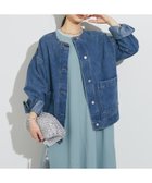 【アンディコール/un dix cors】の《季節の変わり目に◎》ノーカラーオーバーデニムジャケット インディゴブルー|ID: prp329100004541084 ipo3291000000032084598