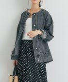 【アンディコール/un dix cors】の《季節の変わり目に◎》ノーカラーオーバーデニムジャケット ブラック|ID: prp329100004541084 ipo3291000000032084600