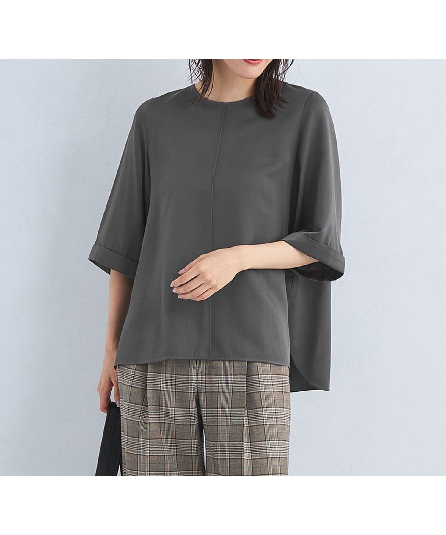 【その他のブランド/Other】のTEE ブラウス インテリア・キッズ・メンズ・レディースファッション・服の通販 founy(ファニー) 　ファッション　Fashion　レディースファッション　Fashion for Women　トップス・カットソー　Cut & Sew Tops　シャツ・ブラウス・オフィスカジュアル　Elegant Blouses & Button-Ups　おすすめ　Recommended / Our Picks　インナー　Innerwear　シンプル　Simple, Minimal　ジャケット　Jacket, Outerwear　エレガント 上品　Elegant　ビジネス 仕事 通勤　Business / Work / Commuting　夏　Summer　DK.GRAY|ID: prp329100004541088 ipo3291000000032715113