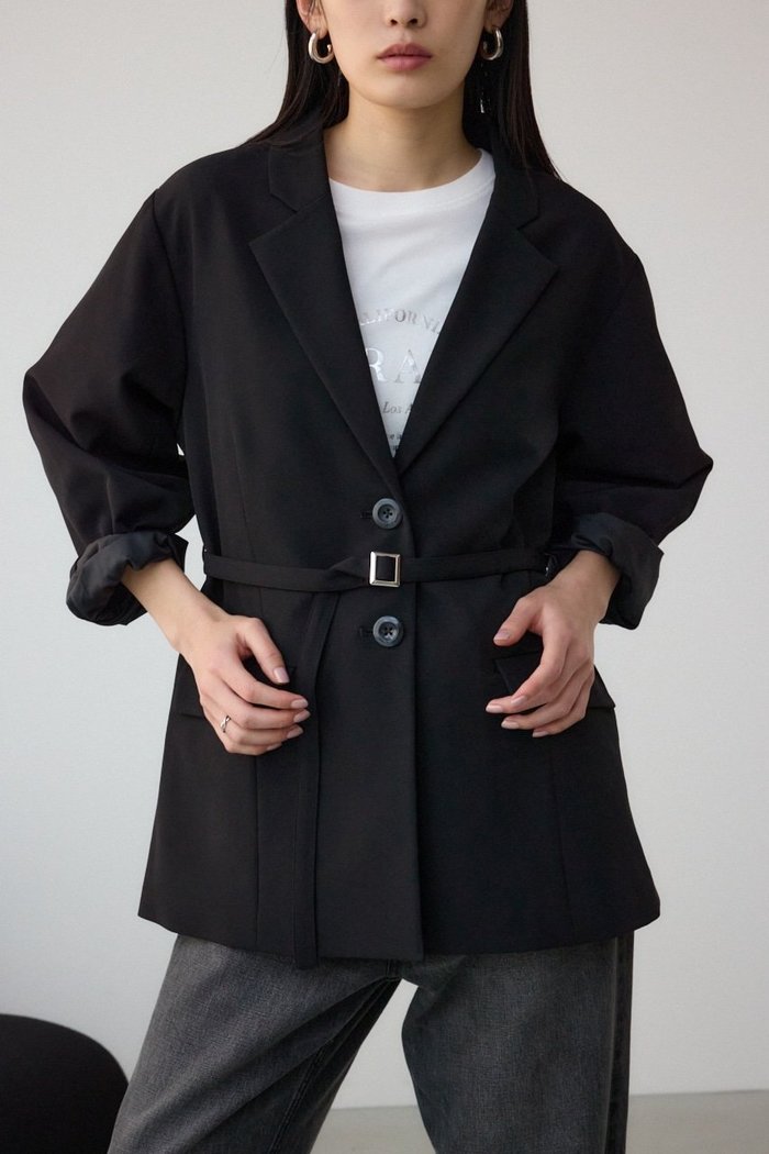 【アズール バイ マウジー/AZUL by moussy】のベルト付きテーラードジャケット インテリア・キッズ・メンズ・レディースファッション・服の通販 founy(ファニー) https://founy.com/ ファッション Fashion レディースファッション WOMEN アウター Coat Outerwear ジャケット Jackets テーラードジャケット Tailored Jackets ベルト Belts おすすめ Recommend シンプル Simple ストレッチ Stretch セットアップ Set Up ダウン Down デニム Denim ボックス Box |ID: prp329100004541113 ipo3291000000032084751