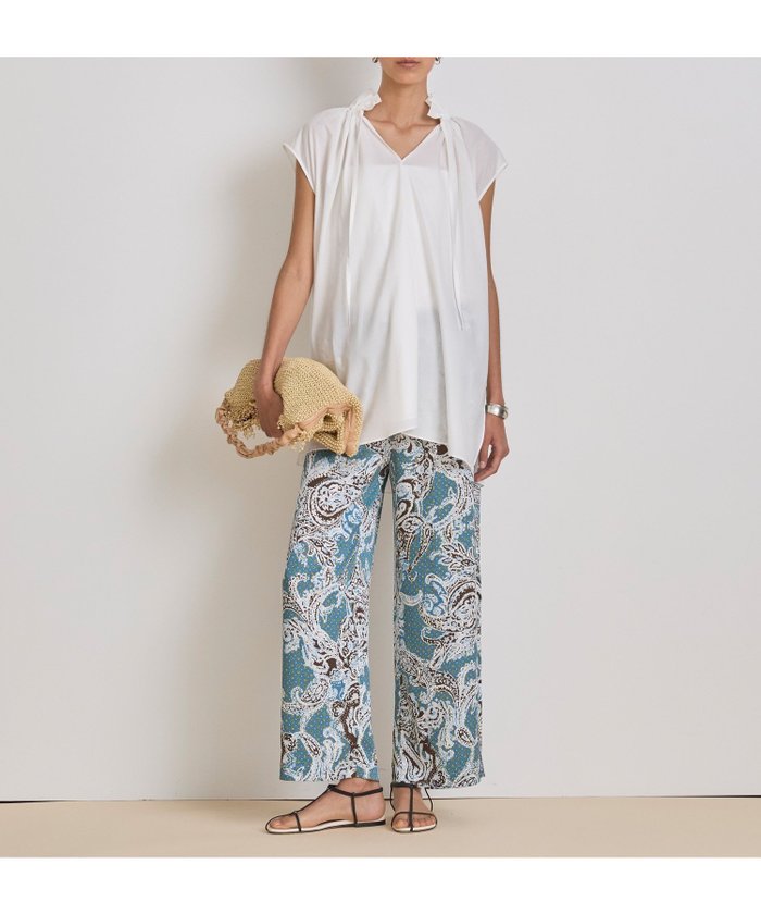 【ハウス オブ ロータス/HOUSE OF LOTUS】のキカペイズリープリントパンツ インテリア・キッズ・メンズ・レディースファッション・服の通販 founy(ファニー) https://founy.com/ ファッション Fashion レディースファッション WOMEN パンツ Pants 2025年 2025 2025春夏・S/S Ss,Spring/Summer,2025 クラシック Classic サテン Satin ストレート Straight ドレープ Drape プリント Print ペイズリー Paisley ミックス Mix ワイド Wide 夏 Summer S/S・春夏 Ss・Spring/Summer |ID: prp329100004541115 ipo3291000000032084758