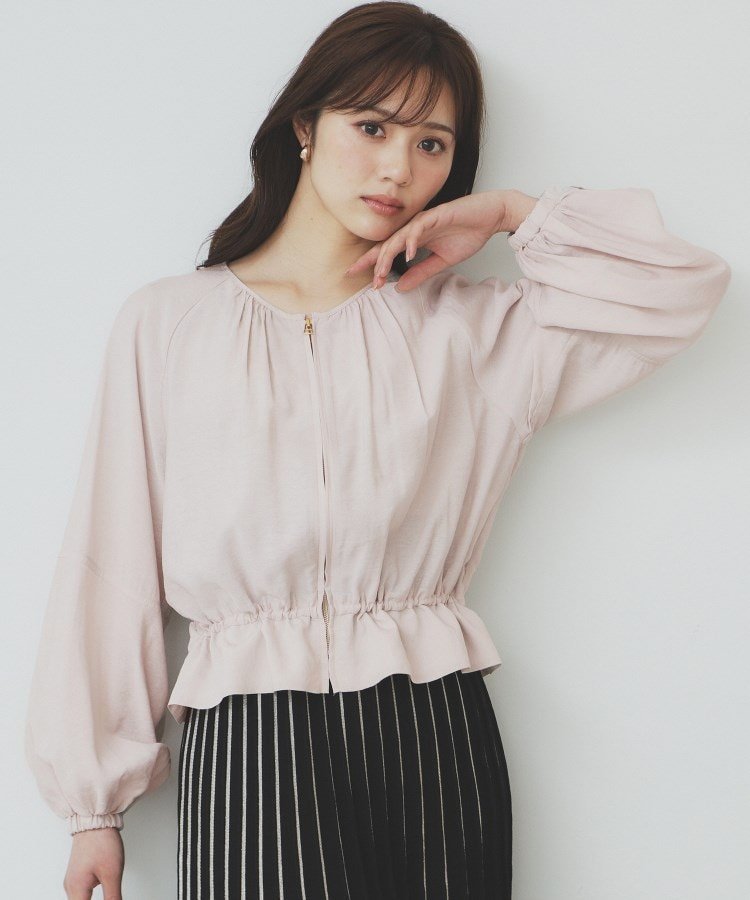 【インデックス/INDEX】のノーカラーペプラムブルゾン【洗濯機洗い可】 人気、トレンドファッション・服の通販 founy(ファニー) 　ファッション　Fashion　レディースファッション　Ladies' Fashion Online　アウター　Coat Outerwear　ブルゾン　Blouson/Jackets　エレガント 上品　Elegant　ギャザー　Gather　グログラン　Grosgrain　シアー　Sheer　シンプル　Simple　ペプラム　Peplum　ポケット　Pocket　切替　Switching　 other-1|ID: prp329100004541133 ipo3291000000032666271