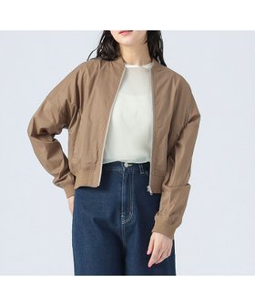 【ビームス ハート/BEAMS HEART】のコットン MA-1 ショートブルゾン 人気、トレンドファッション・服の通販 founy(ファニー) ファッション Fashion レディースファッション WOMEN アウター Coat Outerwear ブルゾン Blouson/Jackets MA-1 MA-1 コンパクト Compact サロペット Overalls ショート Short シンプル Simple スマート Smart バランス Balance ブルゾン Blouson ブロード Broad 定番 Standard |ID:prp329100004541136