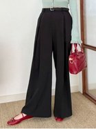 【リリーブラウン/Lily Brown】のベルト付きタックパンツ BLK[009]|ID: prp329100004541141 ipo3291000000032243376
