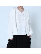 【ラシュッド/LASUD】のスナップボタンノーカラーライトブルゾン オフホワイト|ID: prp329100004541145 ipo3291000000032661155