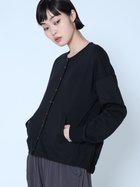 【ラシュッド/LASUD】のスナップボタンノーカラーライトブルゾン ブラック|ID: prp329100004541145 ipo3291000000032661156