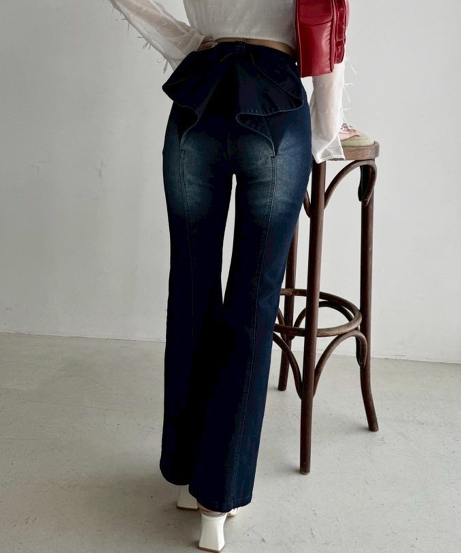 【ナイスクラップ/NICE CLAUP】のバックリボンデニムパンツ 人気、トレンドファッション・服の通販 founy(ファニー) 　ファッション　Fashion　レディースファッション　WOMEN　パンツ　Pants　デニムパンツ　Denim Pants　 other-1|ID: prp329100004541198 ipo3291000000032235473