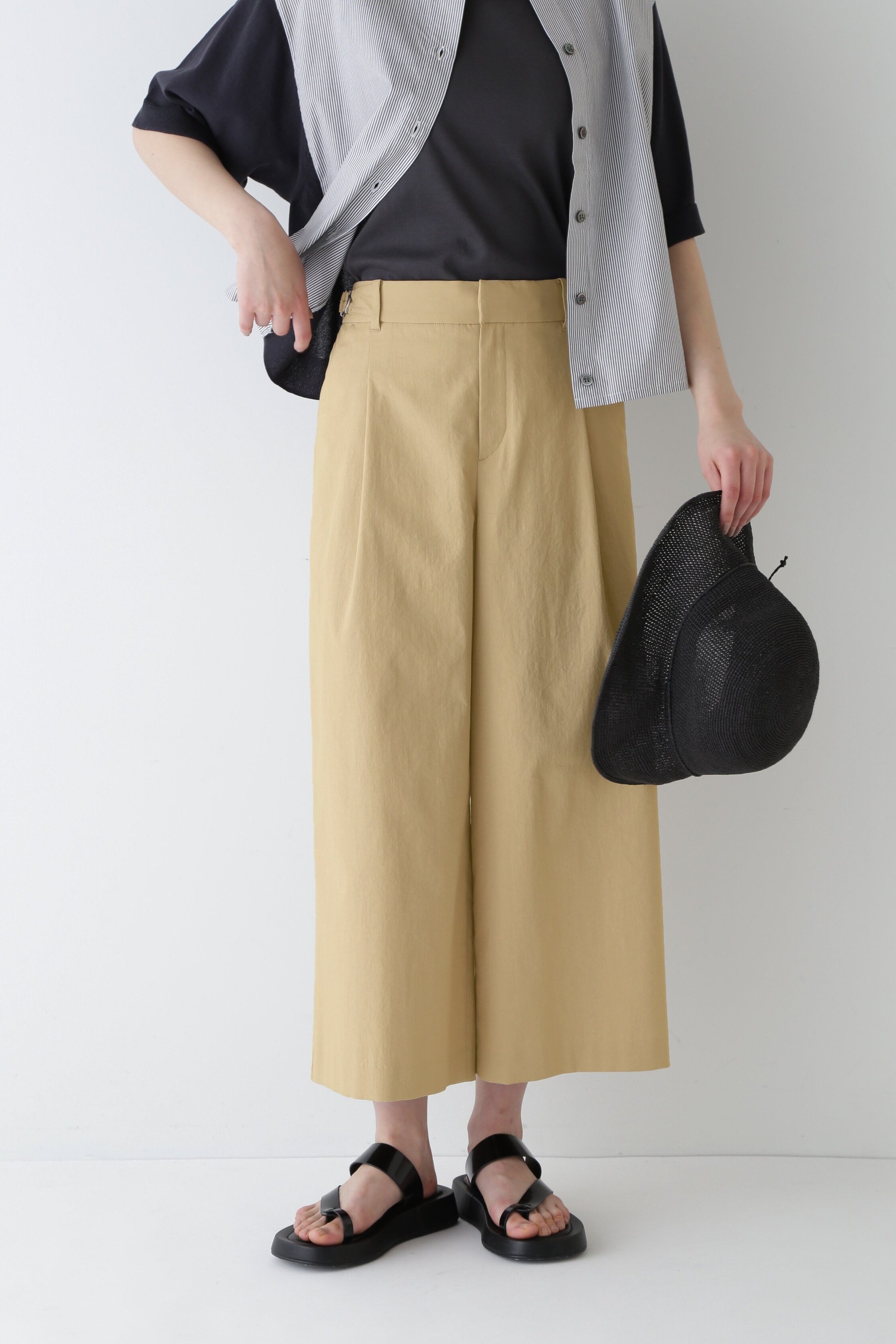 【ヒューマンウーマン/HUMAN WOMAN】のクールマックス綿麻短丈ワイドパンツ 人気、トレンドファッション・服の通販 founy(ファニー) 　ファッション　Fashion　レディースファッション　Ladies' Fashion Online　パンツ　Pants　おすすめ　Recommend　オックス　Ox　クール　Cool　シンプル　Simple　スタンダード　Standard　メッシュ　Mesh　ワイド　Wide　定番　Standard　 other-1|ID: prp329100004541624 ipo3291000000032664953