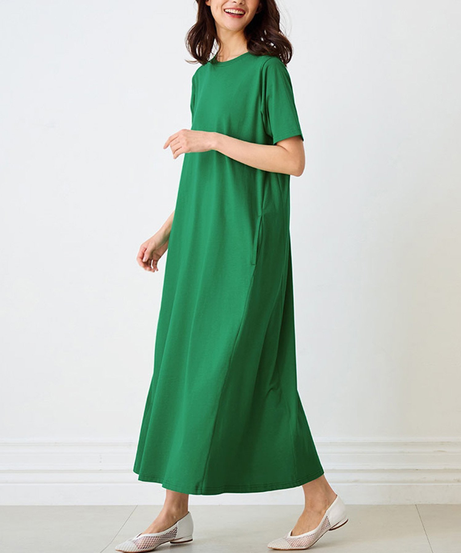 【ラナン/Ranan】のRanan/ BC 半袖ポケット付マキシワンピ(ロング) 人気、トレンドファッション・服の通販 founy(ファニー) 　ファッション　Fashion　レディースファッション　WOMEN　ワンピース　Dress　マキシワンピース　Maxi Dress　おすすめ　Recommend　カーディガン　Cardigan　シンプル　Simple　ポケット　Pocket　マキシ　Maxi　レギンス　Leggings　ロング　Long　エレガント 上品　Elegant　半袖　Short Sleeve　 other-1|ID: prp329100004541651 ipo3291000000032141457