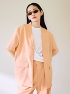 【エミ/emmi】のセミシアーハーフスリーブジャケット 人気、トレンドファッション・服の通販 founy(ファニー) ファッション Fashion レディースファッション Fashion for Women アウター Coat / Outerwear Collection レディースジャケット・軽アウター Jackets ジャケット Jacket, Outerwear セットアップ Set-Up, Coordinated Outfit ダウン Down, Puffer デニム Denim, Jeans Material ポケット Pocket, Pocket Detail 今季 This Season, Current Season 夏 Summer thumbnail CORAL[062]|ID: prp329100004541657 ipo3291000000033594407