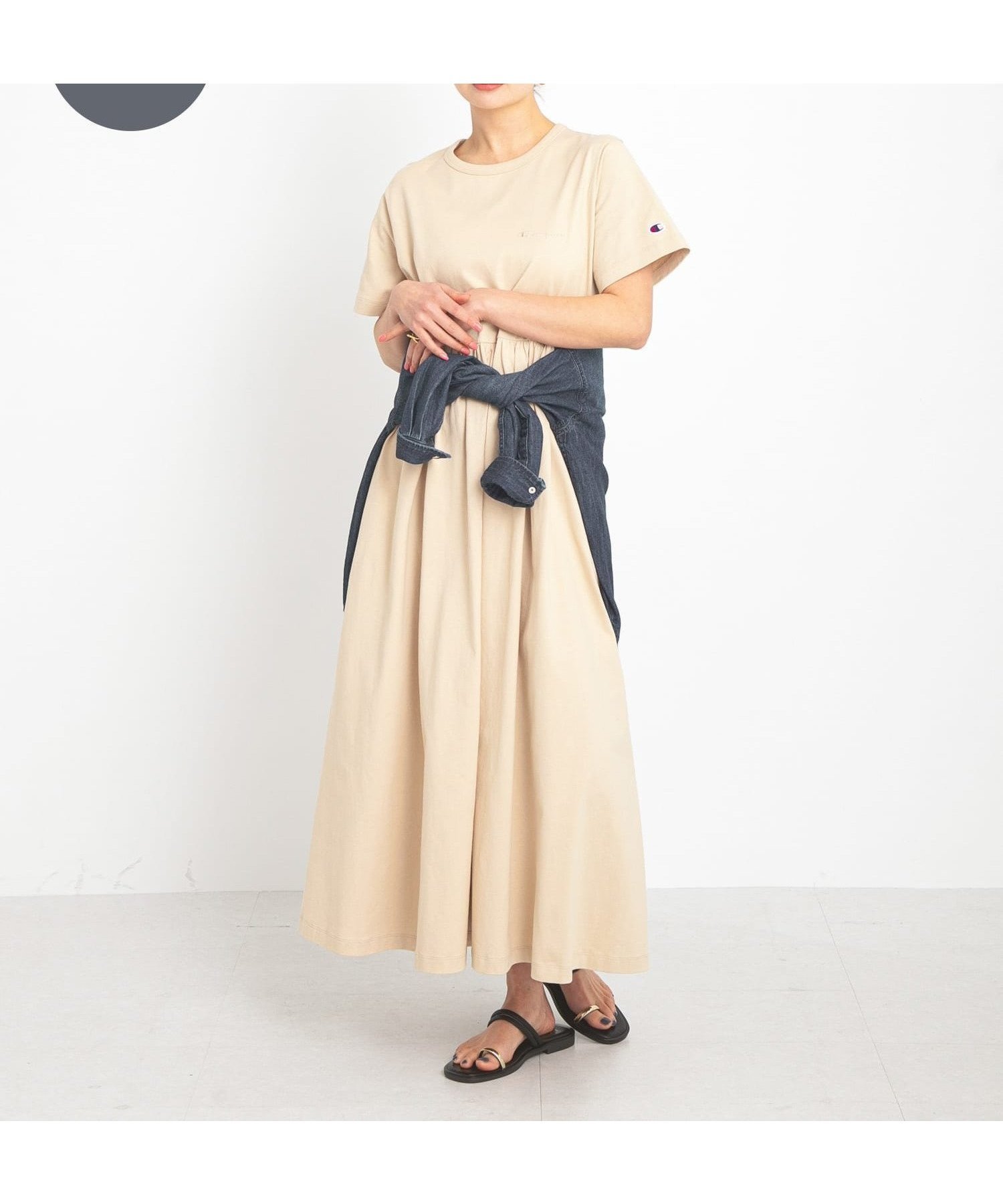 【サニーレーベル/Sonny Label / URBAN RESEARCH】の『別注』Champion*Sonny Label ギャザーワンピース インテリア・キッズ・メンズ・レディースファッション・服の通販 founy(ファニー) 　ファッション　Fashion　レディースファッション　WOMEN　ワンピース　Dress　2025年　2025　2025春夏・S/S　Ss,Spring/Summer,2025　ギャザー　Gather　シューズ　Shoes　ポケット　Pocket　別注　Special Order　夏　Summer　S/S・春夏　Ss・Spring/Summer　プティ|ID: prp329100004541675 ipo3291000000032267815