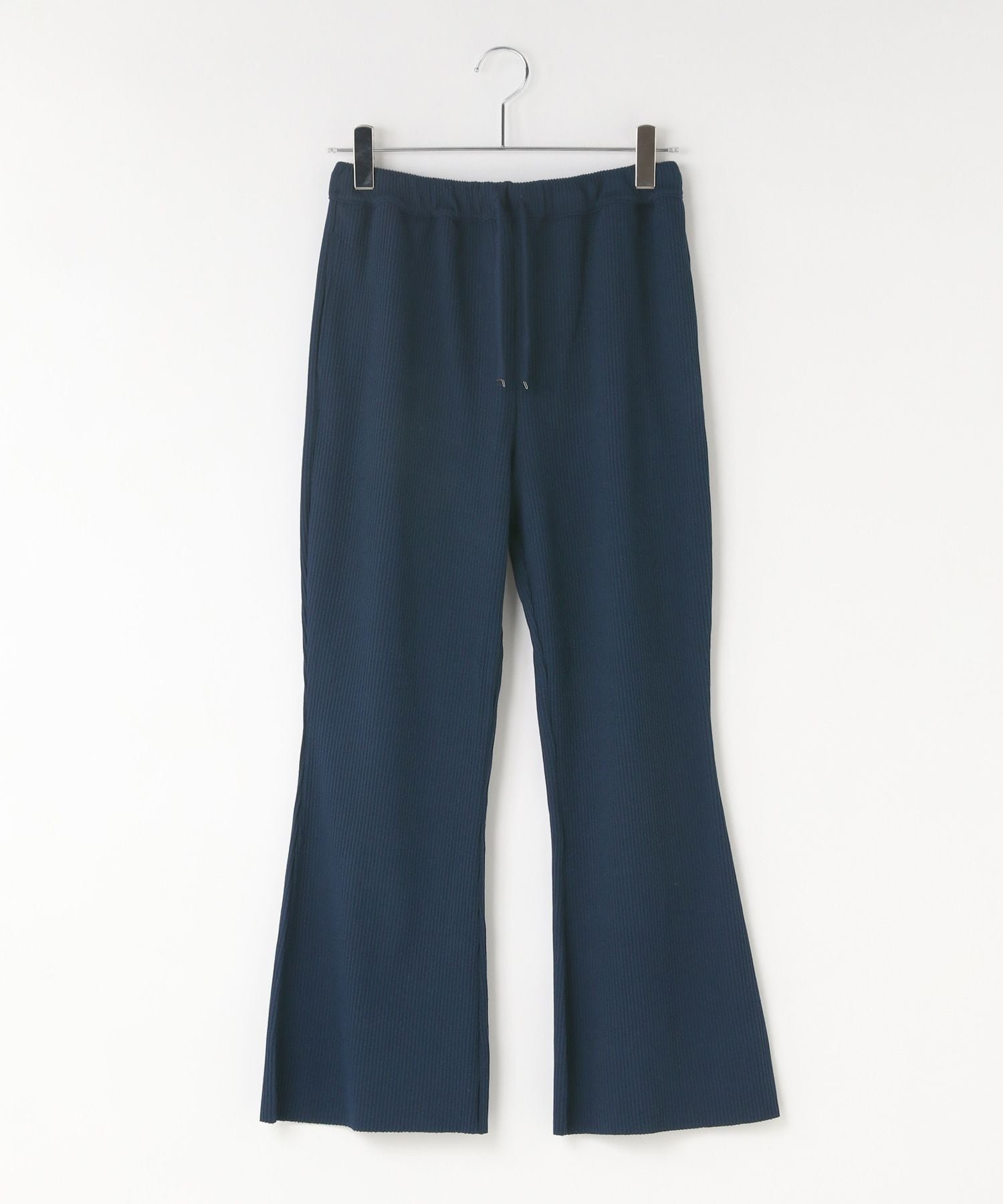 【ローリーズファーム/LOWRYS FARM】のカットリブセミフレアパンツ インテリア・キッズ・メンズ・レディースファッション・服の通販 founy(ファニー) 　ファッション　Fashion　レディースファッション　WOMEN　パンツ　Pants　おすすめ　Recommend　シンプル　Simple　チュニック　Tunic　フレア　Flare　吸水　Water Absorption　抗菌　Antibacterial　WEB限定ネイビー|ID: prp329100004541716 ipo3291000000032089346