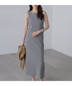 【フリーズマート/FREE'S MART】のボートネックリブタンクトップワンピース 人気、トレンドファッション・服の通販 founy(ファニー) ファッション Fashion レディースファッション WOMEN ワンピース Dress おすすめ Recommend カッティング Cutting カーディガン Cardigan シンプル Simple テレコ Tereko フィット Fit ボーダー Border 人気 Popularity 旅行 Travel 楽ちん Easy |ID:prp329100004541742