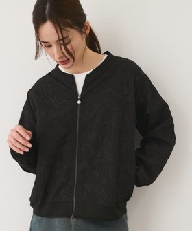 【ジャイロ/JAYRO】のジャガードノーカラーブルゾン 人気、トレンドファッション・服の通販 founy(ファニー) ファッション Fashion レディースファッション WOMEN アウター Coat Outerwear ブルゾン Blouson/Jackets コンパクト Compact シンプル Simple ジップ Zip スラックス Slacks デニム Denim パール Pearl フェミニン Feminine フレア Flare ブルゾン Blouson ボトム Bottom ポケット Pocket 春 Spring |ID:prp329100004541758