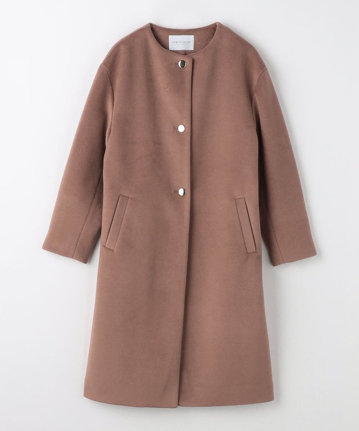 【その他のブランド/Other】のニットモッサ ノーカラーコート A DAY IN THE LIFE インテリア・キッズ・メンズ・レディースファッション・服の通販 founy(ファニー) https://founy.com/ ファッション Fashion レディースファッション WOMEN アウター Coat Outerwear コート Coats シンプル Simple スポーティ Sporty ダウン Down マフラー Scarf メタル Metal メルトン Melton |ID: prp329100004541769 ipo3291000000032089694