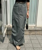 【その他のブランド/Other】のドロストカーゴロング丈スカート モスグレー|ID: prp329100004541801 ipo3291000000032089989
