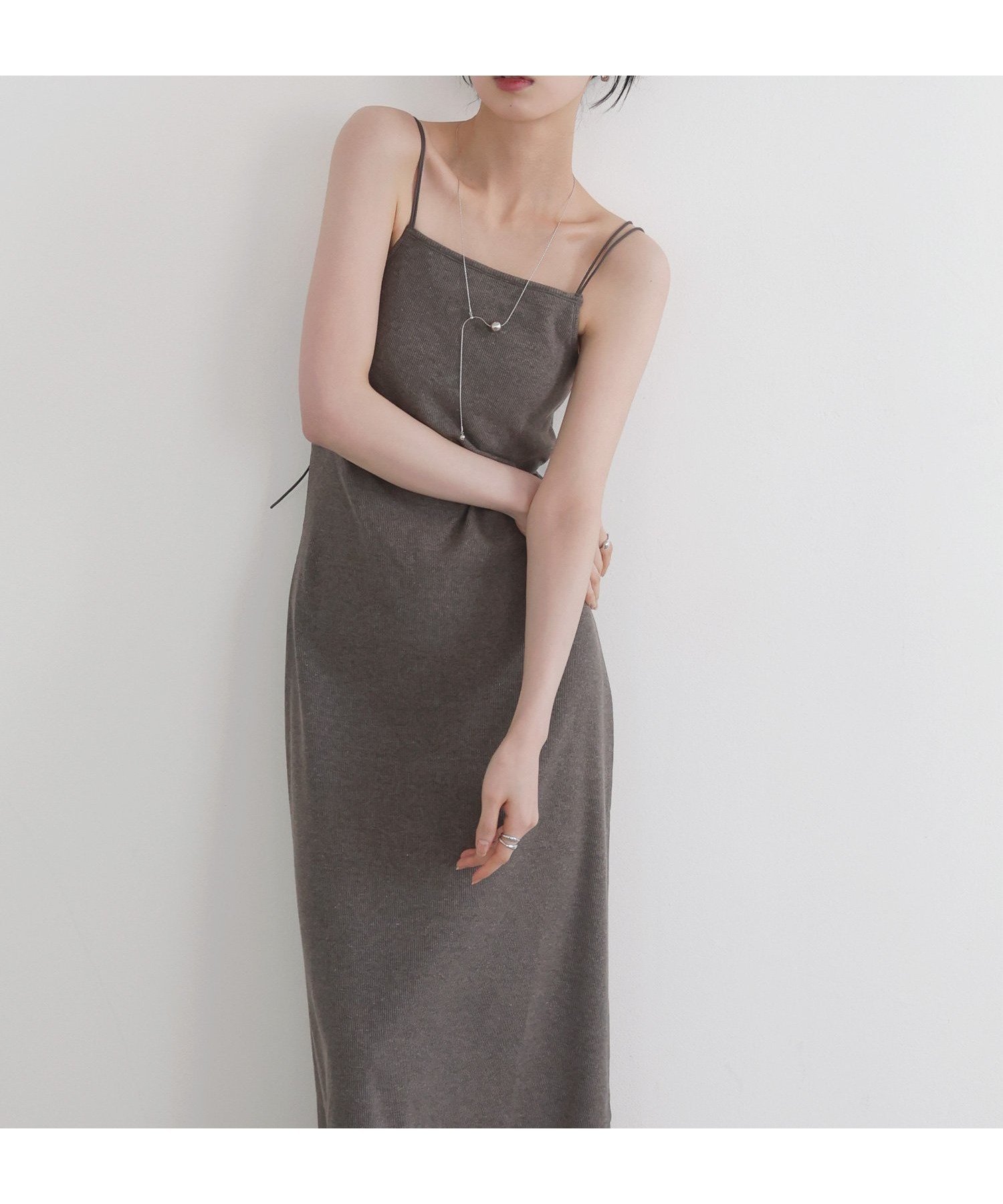 【リアン/Lian】のダブルストラップキャミワンピース インテリア・キッズ・メンズ・レディースファッション・服の通販 founy(ファニー) 　ファッション　Fashion　レディースファッション　Fashion for Women　ワンピース　Dresses　キャミソールワンピース　Camisole Dresses　インナー　Innerwear　キャミワンピース　Cami Dress, Slip Dress　モカ|ID: prp329100004541818 ipo3291000000032605471