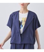 【インディヴィ/INDIVI】の春SALE!【通気性◎撥水/接触冷感/UVケア】フレンチスリーブ ブラウスライクジャケット ネイビー|ID: prp329100004541839 ipo3291000000032656565