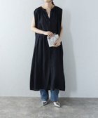 【リラクロ/relaclo】のmitis/綿麻スタンドカラーギャザーワンピース 人気、トレンドファッション・服の通販 founy(ファニー) ファッション Fashion レディースファッション Fashion for Women ワンピース Dresses シアー Sheer, See-Through デニム Denim, Jeans Material エレガント 上品 Elegant 夏 Summer 定番 Standard, Basic Item thumbnail チャコール|ID: prp329100004541863 ipo3291000000033584491