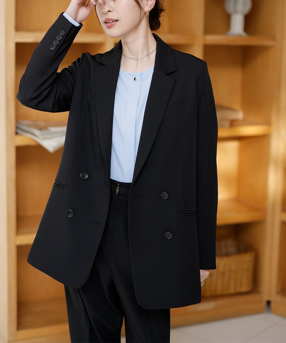 【ラナン/Ranan】の【カセット服】ダブルボタンロングジャケット インテリア・キッズ・メンズ・レディースファッション・服の通販 founy(ファニー) 　ファッション　Fashion　レディースファッション　WOMEN　アウター　Coat Outerwear　ジャケット　Jackets　クラシカル　Classical　ジャケット　Jacket　スキニー　Skinny　ダブル　Double　デニム　Denim　ロング　Long　ブラック|ID: prp329100004541868 ipo3291000000032368729