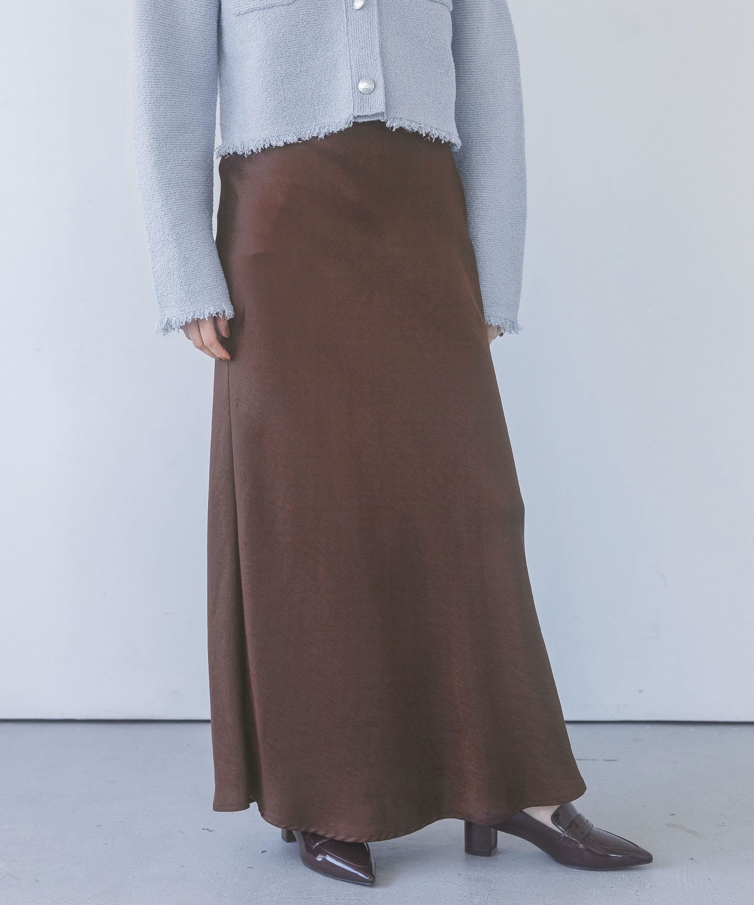 【アパートバイローリーズ/apart by lowrys】のブライトナロースカート インテリア・キッズ・メンズ・レディースファッション・服の通販 founy(ファニー) 　ファッション　Fashion　レディースファッション　Fashion for Women　スカート　Skirts　おすすめ　Recommended / Our Picks　スウェット / スエット　Sweatshirt, Sweatwear　バイアス　Bias, Diagonal Cut　フェミニン　Feminine, Girly　エレガント 上品　Elegant　ブラウン58|ID: prp329100004541900 ipo3291000000033565386