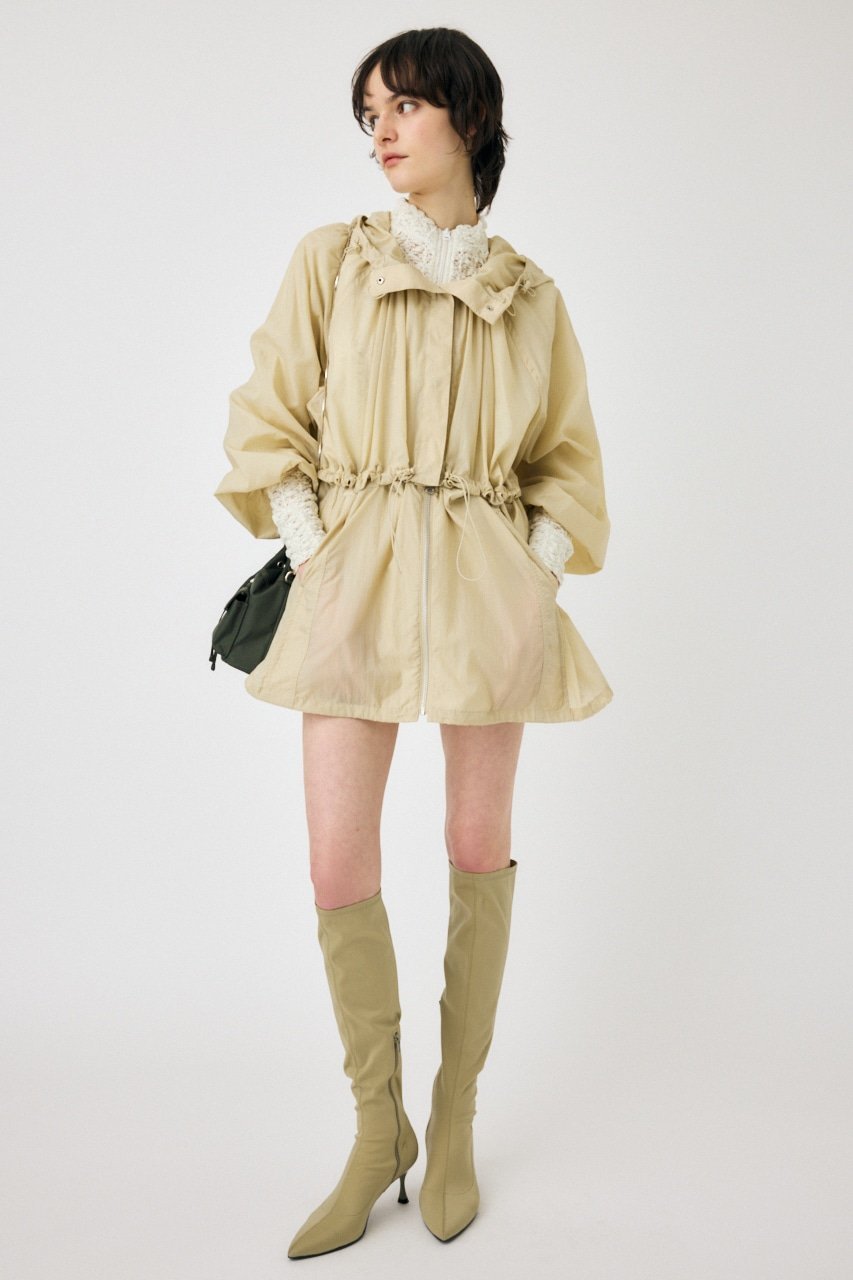 【マウジー/moussy】の2WAY SEMI SHEER ジャケット インテリア・キッズ・メンズ・レディースファッション・服の通販 founy(ファニー) 　ファッション　Fashion　レディースファッション　Fashion for Women　アウター　Coat / Outerwear Collection　レディースジャケット・軽アウター　Jackets　アウトドア　Outdoor Clothing　ギャザー　Gathered, Ruffled　ショート　Short, Short Length　ジャケット　Jacket, Outerwear　スポーツ　Sports, Activewear　ドローコード　Drawcord, Drawstring Cord　夏　Summer　L/BEG1|ID: prp329100004541913 ipo3291000000033648817