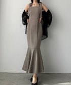 【ジュノア/JUNOAH】のLouere ショルダーリボンワンピース グレージュ|ID: prp329100004541922 ipo3291000000033673910