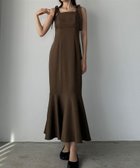 【ジュノア/JUNOAH】のLouere ショルダーリボンワンピース ブラウン|ID: prp329100004541922 ipo3291000000034481324