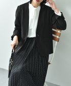【インタープラネット/INTERPLANET】の【マシーンウォッシャブル】ダブルクロスカラーレスジャケット 人気、トレンドファッション・服の通販 founy(ファニー) ファッション Fashion レディースファッション WOMEN アウター Coat Outerwear ジャケット Jackets ジャケット Jacket スリット Slit セットアップ Set Up デスク Desk バランス Balance ベーシック Basic ワーク Work エレガント 上品 Elegant thumbnail ブラック|ID: prp329100004541923 ipo3291000000032298827