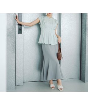 【ナチュラル ビューティー ベーシック/NATURAL BEAUTY BASIC】のベルテッドマーメイドスカート 人気、トレンドファッション・服の通販 founy(ファニー) ファッション Fashion レディースファッション Fashion for Women スカート Skirts シルバー Silver, Metallic Silver マーメイド Mermaid, Fishtail Silhouette |ID:prp329100004541956