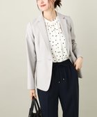 【アー ヴェー ヴェー/a.v.v】の【洗える/UVカット/接触冷感】オックスストレッチテーラードジャケット【Reflax】 ライトグレー|ID: prp329100004541986 ipo3291000000033713960