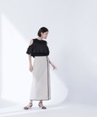 【ナチュラル ビューティー ベーシック/NATURAL BEAUTY BASIC】のバイカラーラップナロースカート ベージュ×クロ2|ID: prp329100004542007 ipo3291000000032394709