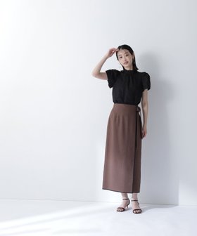 【ナチュラル ビューティー ベーシック/NATURAL BEAUTY BASIC】のバイカラーラップナロースカート 人気、トレンドファッション・服の通販 founy(ファニー) ファッション Fashion レディースファッション Fashion for Women スカート Skirts おすすめ Recommended / Our Picks リボン Ribbon, Bow |ID:prp329100004542007