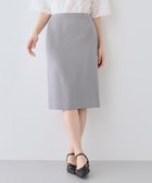 【インディヴィ/INDIVI】の【定番スーツ/UVケア/イージーケア/洗える】ウール調ストレートスカート ライトグレー|ID: prp329100004542015 ipo3291000000032737817