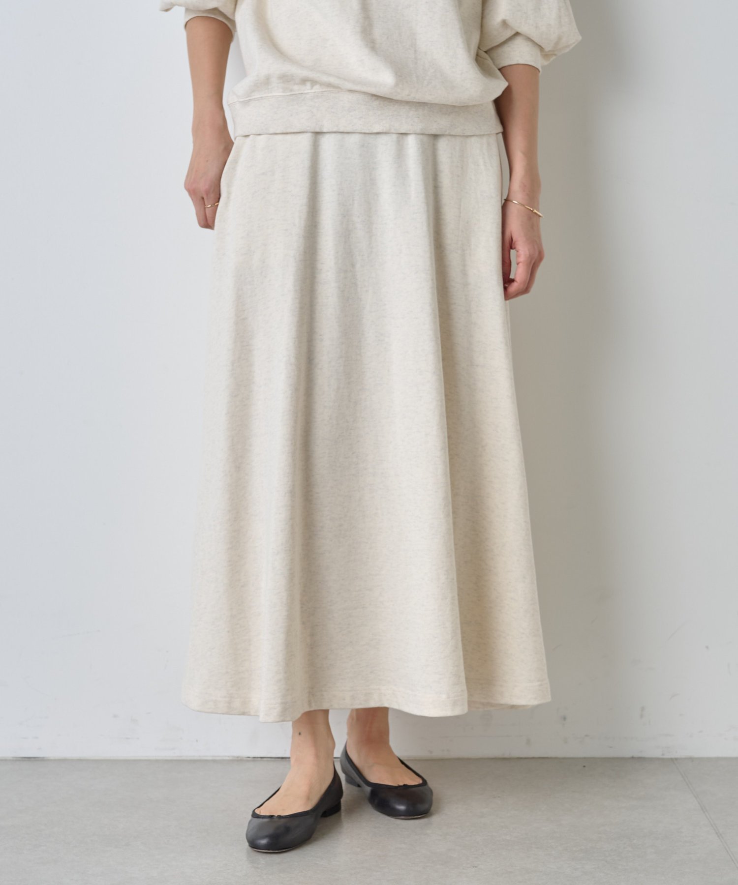 【その他のブランド/Other】のスウェットフレアスカート インテリア・キッズ・メンズ・レディースファッション・服の通販 founy(ファニー) 　ファッション　Fashion　レディースファッション　WOMEN　スカート　Skirt　Aライン/フレアスカート　Flared A-Line Skirts　おすすめ　Recommend　スウェット　Sweat　セットアップ　Set Up　リラックス　Relax　エレガント 上品　Elegant　アイボリー|ID: prp329100004542033 ipo3291000000032091728