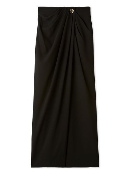【スナイデル/SNIDEL】のタックタイトスカート インテリア・キッズ・メンズ・レディースファッション・服の通販 founy(ファニー) 　ファッション　Fashion　レディースファッション　Fashion for Women　スカート　Skirts　ウェーブ　Wavy Pattern　シャーリング　Shirring, Ruched　シンプル　Simple, Minimal　ジョーゼット　Georgette, Semi-Sheer Fabric　ストレート　Straight, Straight Cut　スリット　Slit, Slit Detail　タイトスカート　Pencil Skirt, Tight Skirt　フィット　Fit, Slim Fit　フロント　Front, Front Design　ロング　Long, Long-Length　おすすめ　Recommended / Our Picks　BLK[009]|ID: prp329100004542065 ipo3291000000033161579