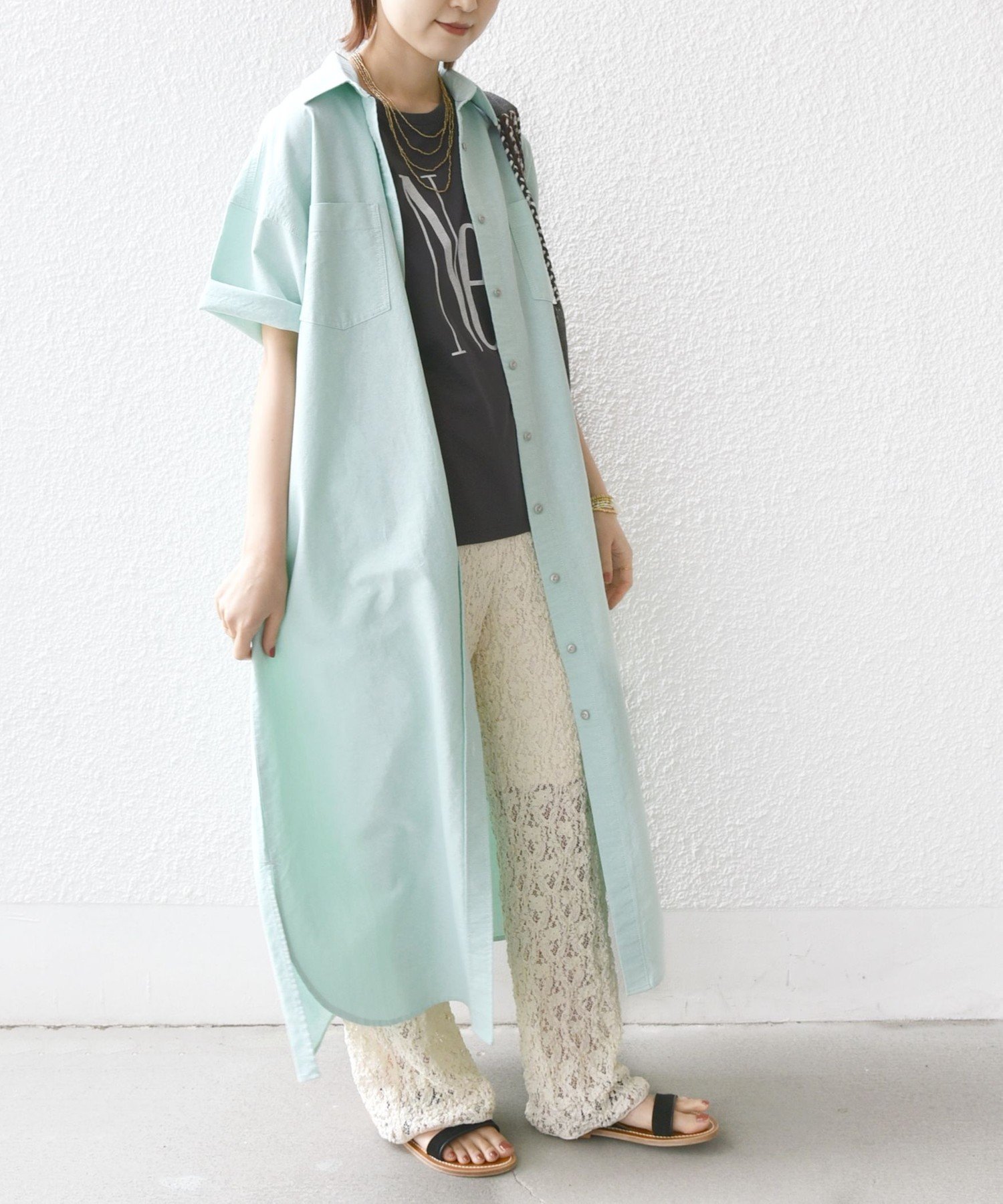 【シップス フォー ウィメン/SHIPS】の洗濯機可能 ワンポイント 刺繍 シャツ ワンピース インテリア・キッズ・メンズ・レディースファッション・服の通販 founy(ファニー) 　ファッション　Fashion　レディースファッション　WOMEN　ワンピース　Dress　シャツワンピース　Shirt Dresses　オックス　Ox　タンク　Tank　デニム　Denim　バランス　Balance　ビンテージ　Vintage　フロント　Front　ポケット　Pocket　半袖　Short Sleeve　メタル　Metal　ヨーク　Yoke　ラウンド　Round　リラックス　Relax　ワンポイント　One Point　おすすめ　Recommend　2025年　2025　2025春夏・S/S　Ss,Spring/Summer,2025　ライトグリーン|ID: prp329100004542102 ipo3291000000032268376