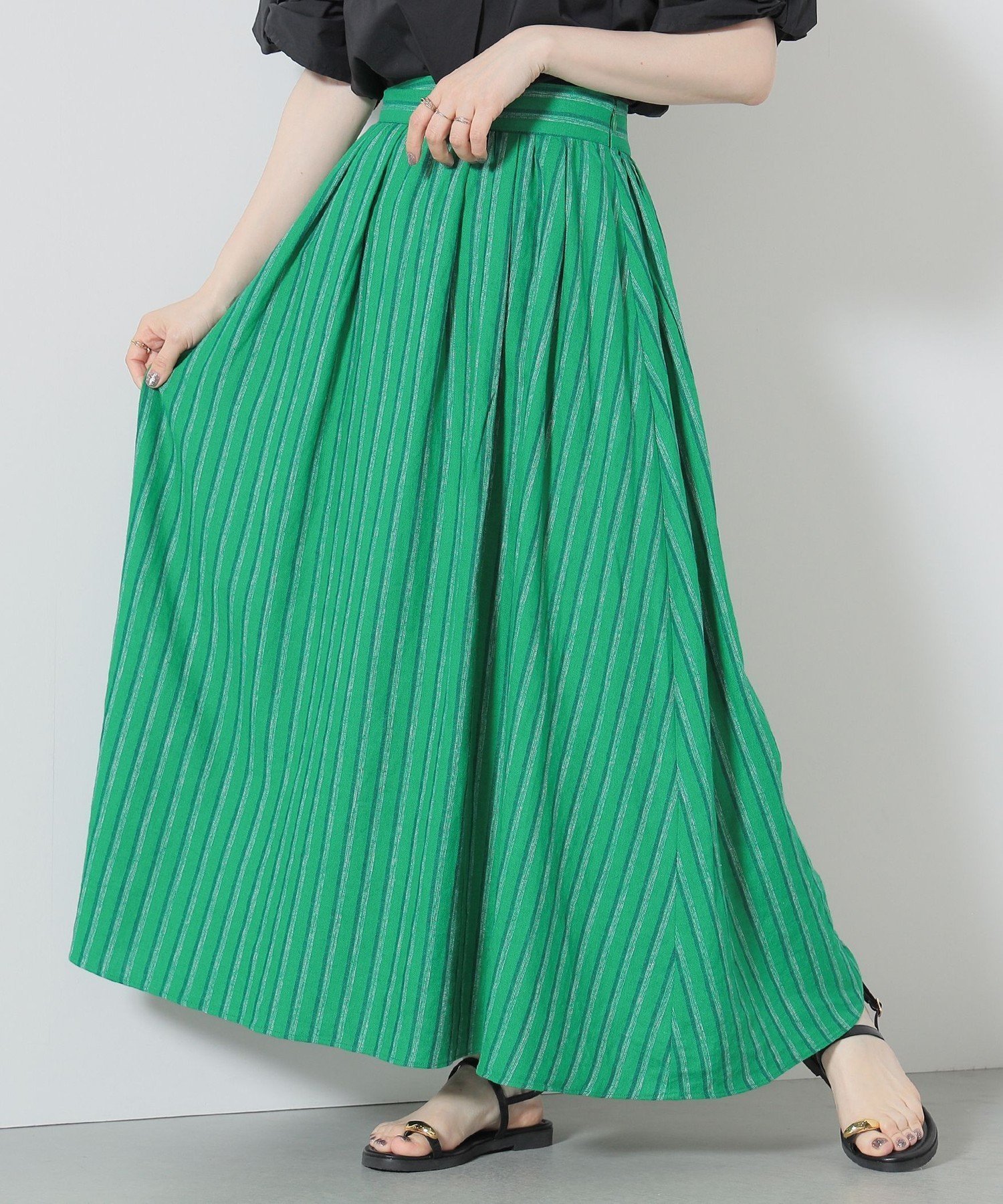 【その他のブランド/Other】のリネン混 フレアロングスカート 人気、トレンドファッション・服の通販 founy(ファニー) 　ファッション　Fashion　レディースファッション　WOMEN　スカート　Skirt　ロングスカート　Long Skirt　シンプル　Simple　ストレート　Straight　バランス　Balance　フレア　Flare　ポケット　Pocket　リネン　Linen　リラックス　Relax　ロング　Long　おすすめ　Recommend　夏　Summer　エレガント 上品　Elegant　 other-1|ID: prp329100004542107 ipo3291000000032155593