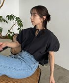 【カプリシューレマージュ/CAPRICIEUX LEMAGE】の【shio企画】バルーンリボンブラウス 人気、トレンドファッション・服の通販 founy(ファニー) ファッション Fashion レディースファッション WOMEN トップス・カットソー Tops/Tshirt シャツ/ブラウス Shirts/Blouses スキッパー Skipper スラックス Slacks センター Center ダウン Down デニム Denim バルーン Balloon リボン Ribbon 夏 Summer thumbnail ブラック|ID: prp329100004542147 ipo3291000000032093166