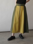 【ラシュッド/LASUD】のバイカラーロゴテープボンディングスカート カーキ|ID: prp329100004542154 ipo3291000000032655947